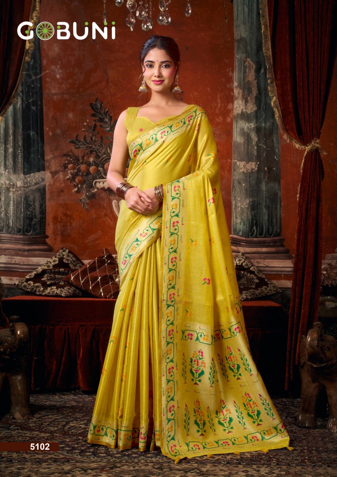 Suhana BY GOBUNI 5101 To 5106 Series Indian Traditional Wear Collection Beautiful Stylish Fancy Colorful Occasional Wear Silk Sarees At Wholesale Price